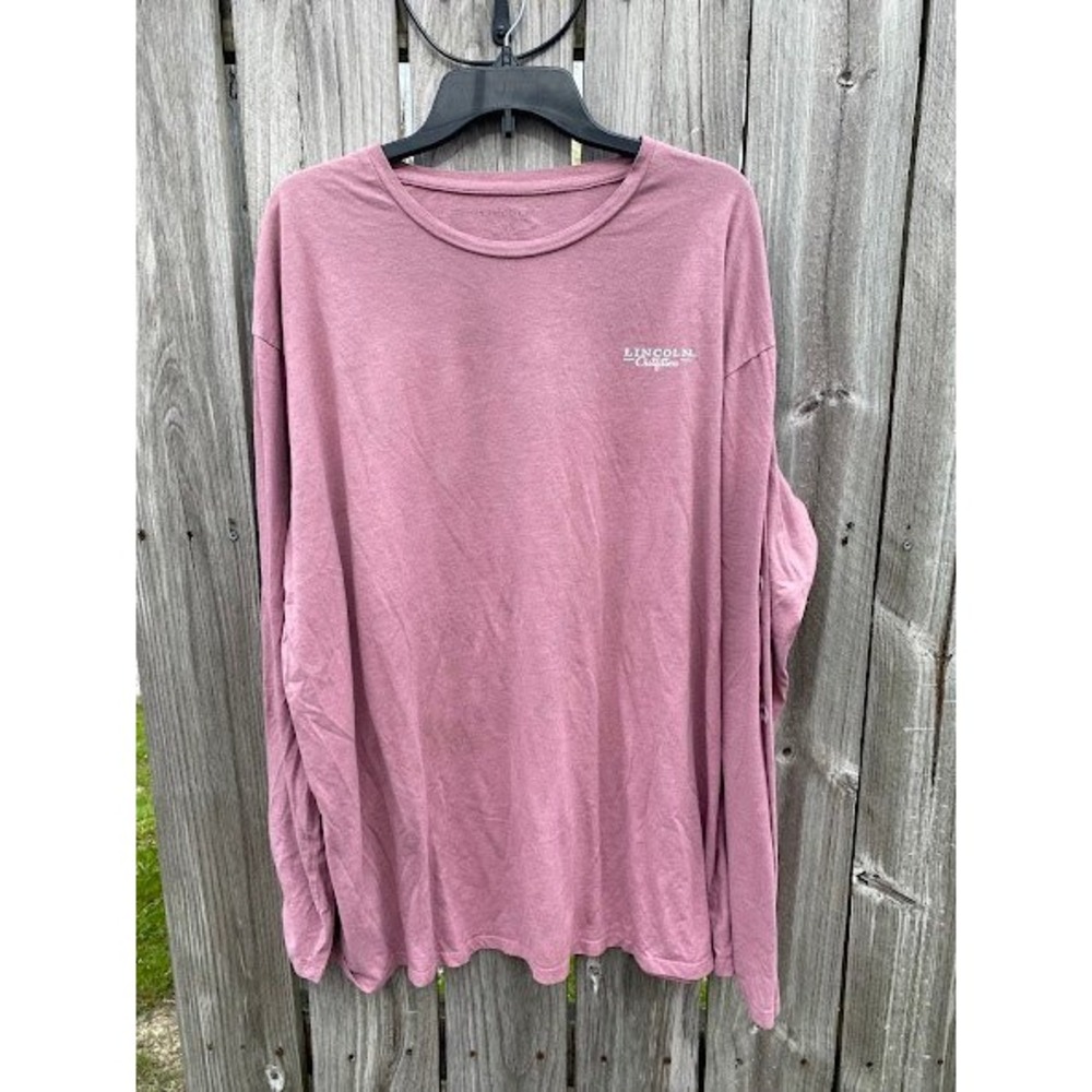 Lincoln Outfitters Womens Long Sleeve Graphic Tee Mauve Pink Crewneck Top XL - Picture 1 of 1